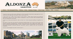 Desktop Screenshot of aldonzasamoyeds.com